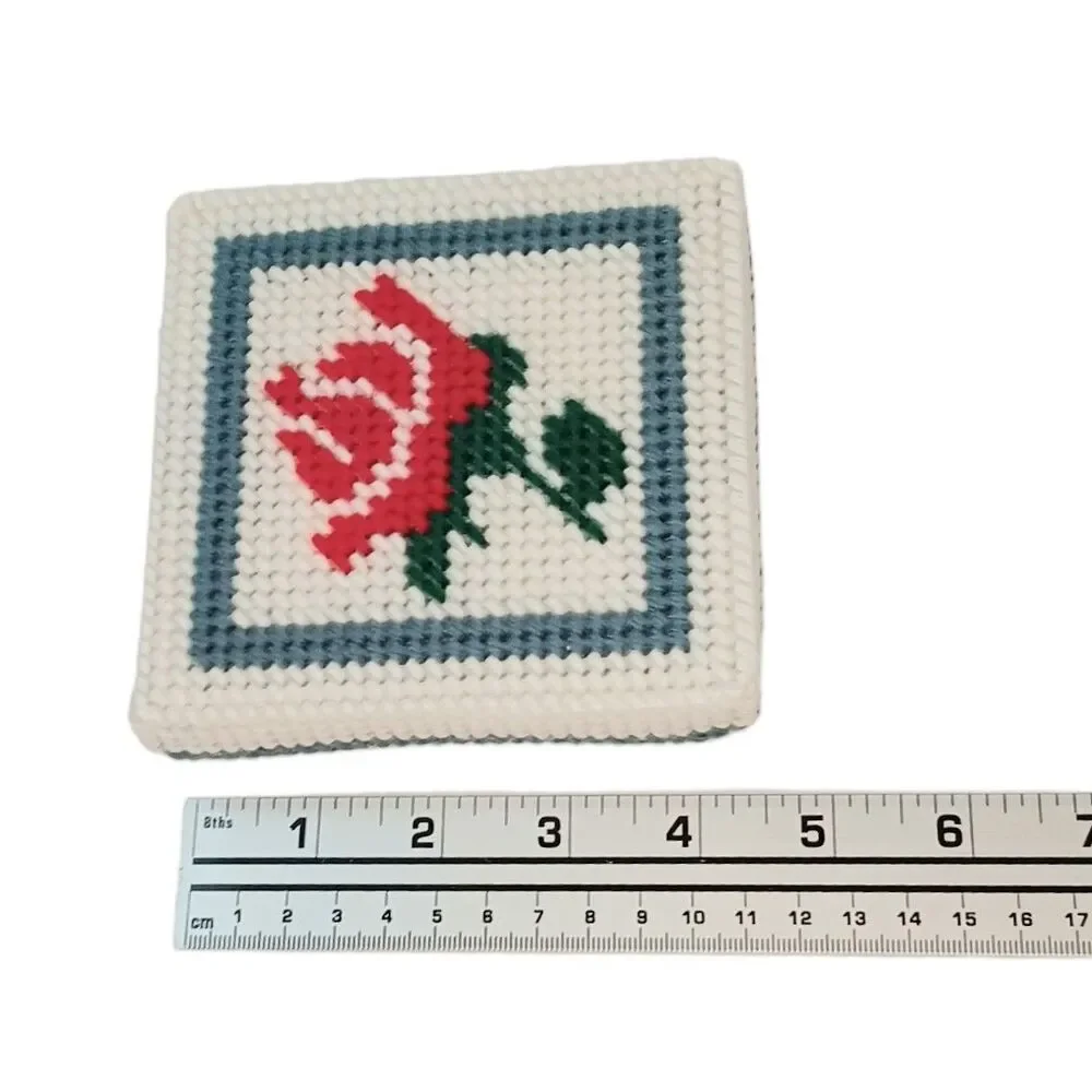 Vintage needlepoint coasters